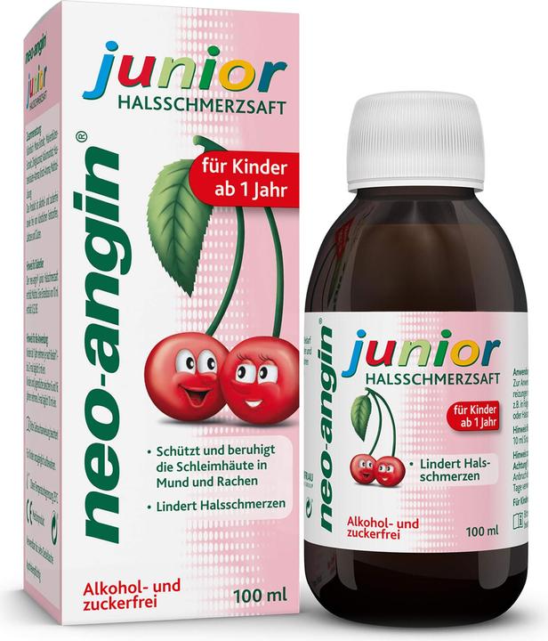 Immagine prodotto Klosterfrau neo-angin junior succo per il mal di gola per bambini da 1 anno, soluzione da 100 ml (1 Pezzo/i)