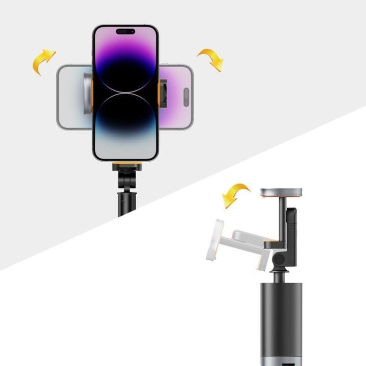 Actual product image Tech-Protect L08S Bluetooth selfie stick with remote control, tripod up to 141cm - black