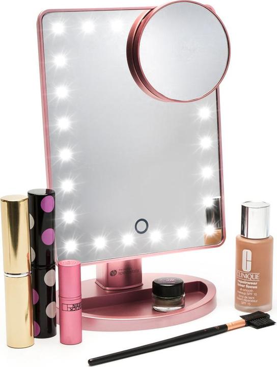 Actual product image Rio Cosmetic Mirror 24 LED Touch Rose Gold (17 x 5.5 x 22 cm)