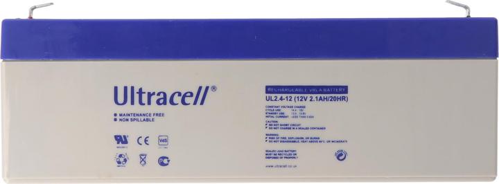 Actual product image Ultracell UL2.4-12 Lead acid battery 12 Volt 2,4 Ah, Faston 187, 4,8mm (12 V, 2.40 Ah)