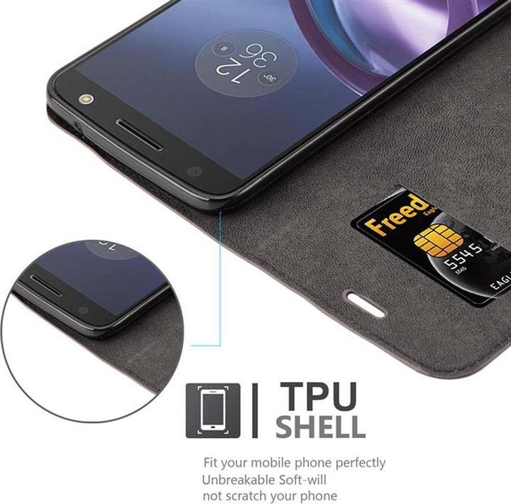 Actual product image Cadorabo Book Invisible Magnet Cover (Motorola Moto Z2)