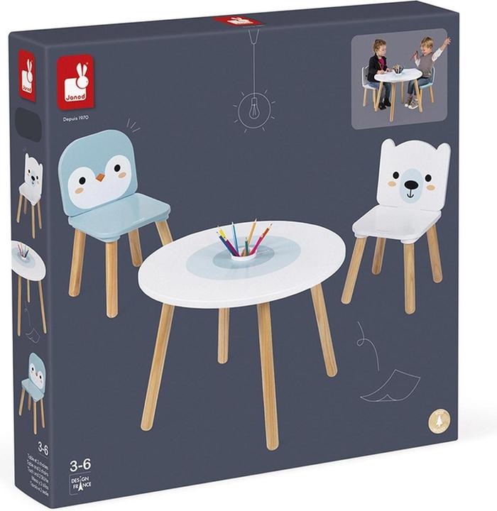 Produktbild Janod Tisch und 2 Stühle Polar (Kindersitzgruppe)