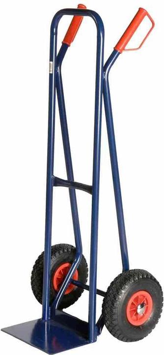 FORT Sackkarre Transportkarre aus Stahl in anthrazit, 30x112 cm, Bereifung: luftbereift (200 kg)