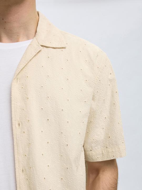 Image du produit Selected Homme Broderie Anglaise Chemise à manches courtes (L)