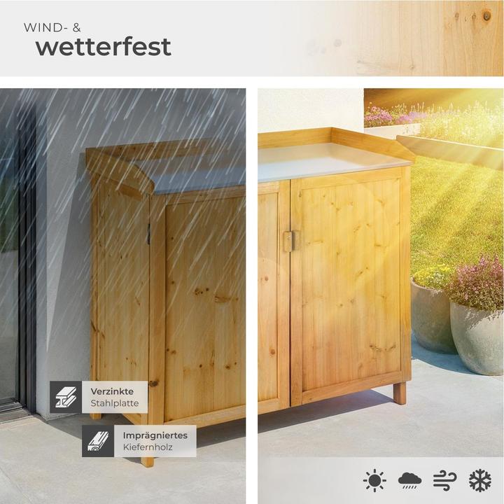Produktbild tectake Pflanztisch mit Unterschrank