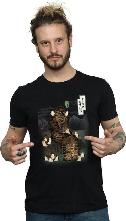 Produktbild Star Wars The Last Jedi Japanese Chewbacca Porgs TShirt (M)