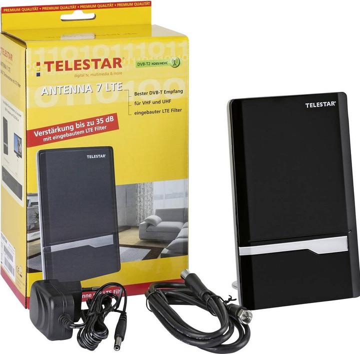 Actual product image Telestar Antenna 7 (Indoor antenna, 35 dB, DVB-T / -T2, LTE, DAB/ DAB+)