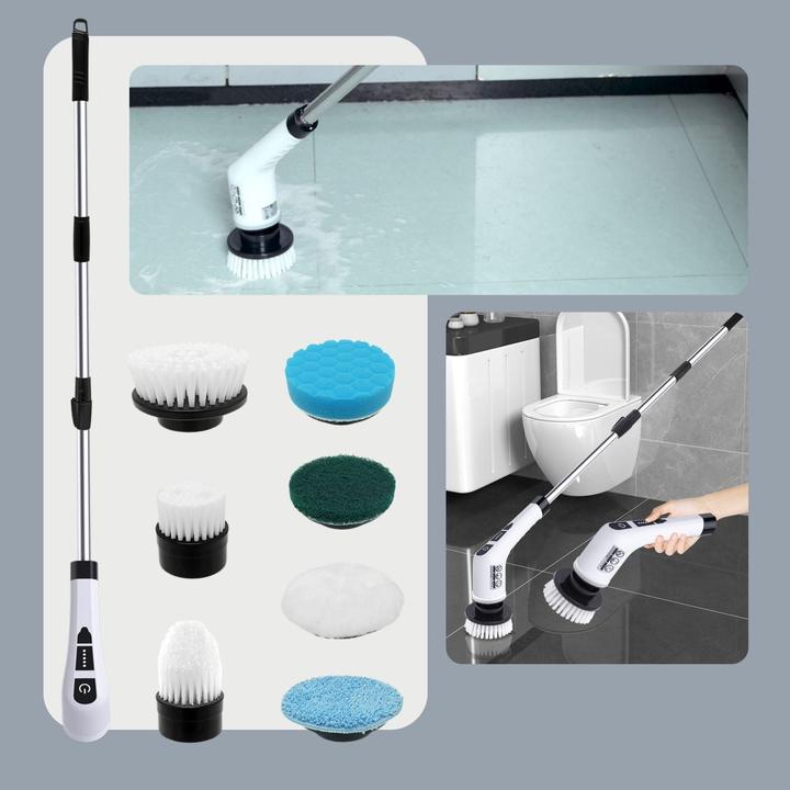 Actual product image Hermex 7in1 Elektrische Reinigungsbürste Schrubber Reinigungswerkzeug Bürste Scrubber (1 pcs.)