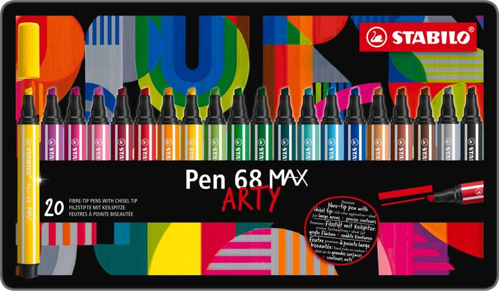 Immagine prodotto STABILO PEN 68 MAX ARTY - penne con punta in fibra (Multicolore, 20 x)