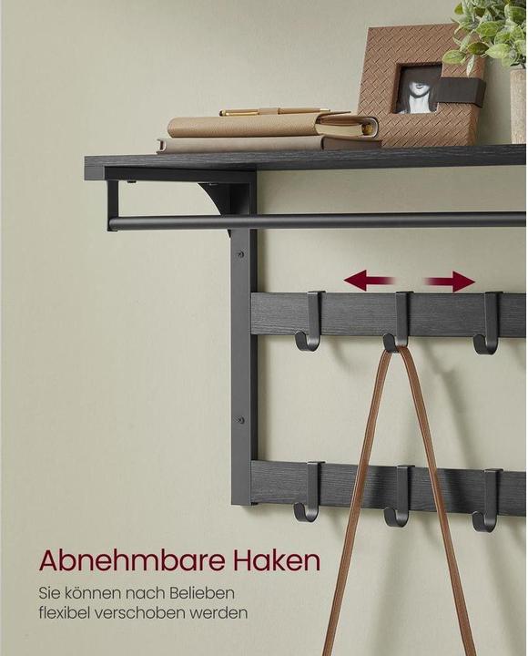 Produktbild Vasagle Wandgarderobe 10 Haken 65 cm x 42 cm