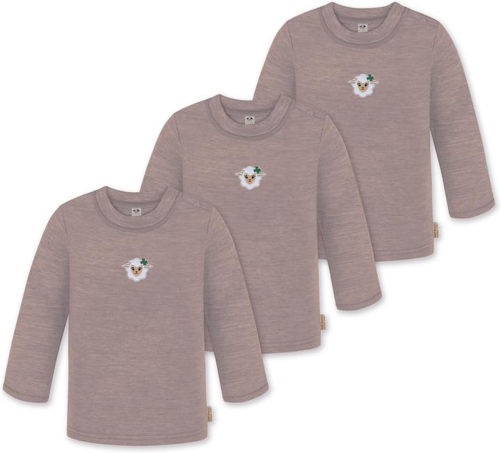 Actual product image Normani 3-pack baby merino longsleeve "Taupo" - 9467 (62)