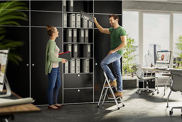 Immagine prodotto Hailo K70 StandardLine, scaletta in alluminio, 2 gradini (Scala doppia, 83 cm)