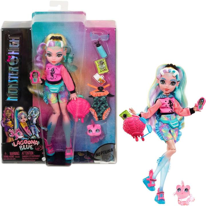 Actual product image Monster High Lagoona Blue Doll With Pet And Accessories