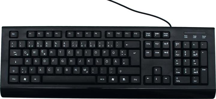 Actual product image MediaRange MEDIAR STANDARD KEYBOARD BLACK MROS101 wired (DE, Cable)