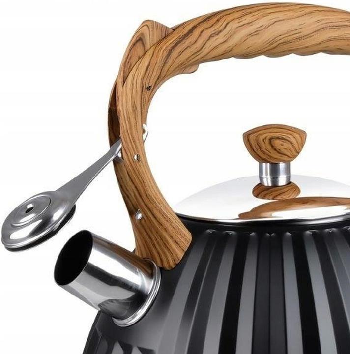 Image du produit Promis TMC25D Bouilloire 3 0 l ANTONIO noir manche bois (3 l, Prise UE)