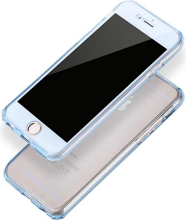 Produktbild König Design Apple iPhone 6 / 6s Full Body 360 Silikon Schutzhülle Handyhülle Case Hülle Blau (Apple iPhone 6)