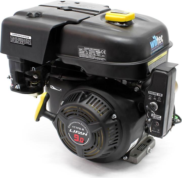 Actual product image Wiltec LIFAN 177 petrol engine 6.6 kW 9 hp oil bath clutch 2:1 kart engine E-Start 270 ccm