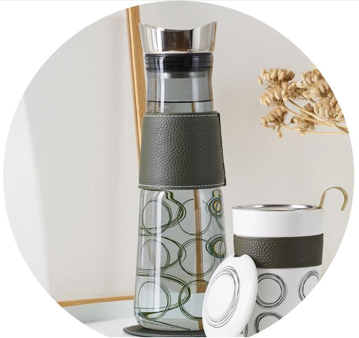 Image du produit Eigenart Eve Carafe en verre by incl. Cooler, Circular Green, 1,25 l (1.25 l)