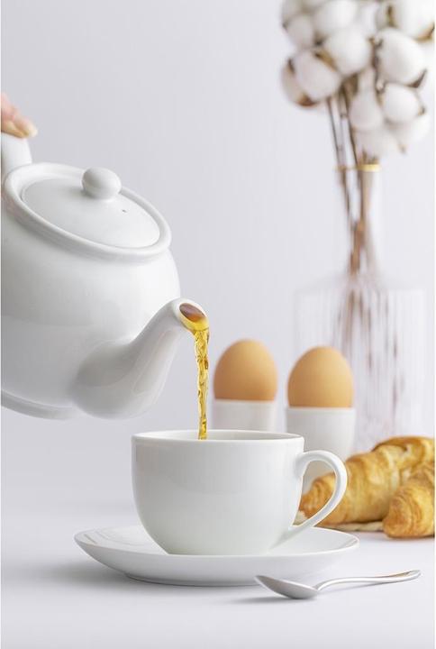 Image du produit Price & Kensington P&K Set théière + passoire à thé, blanc, 6 tasses (1.10 l)