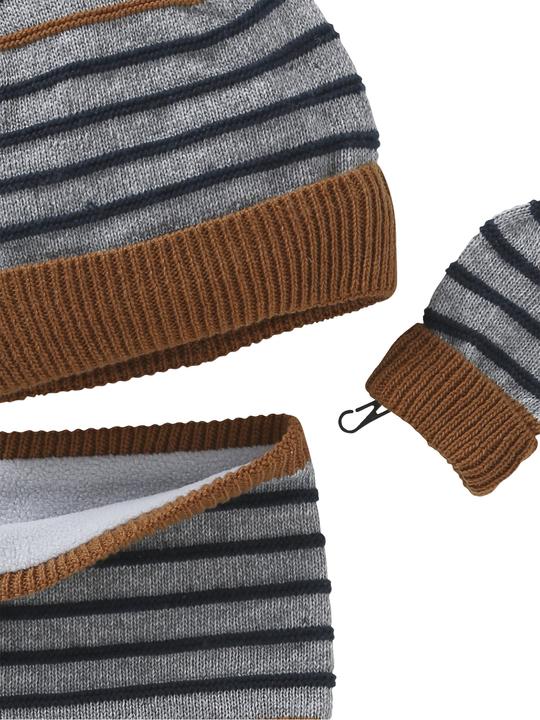 Image du produit Vertbaudet Kit bébé garçon : Bonnet, écharpe & moufles
