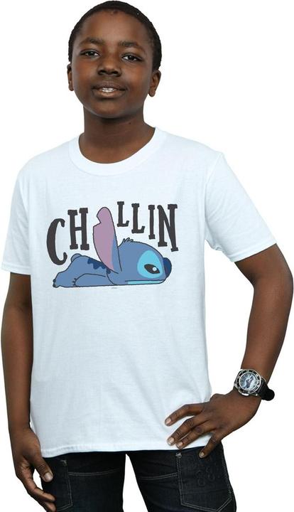 Actual product image Disney Boys Lilo And Stitch Chillin T-Shirt (128)