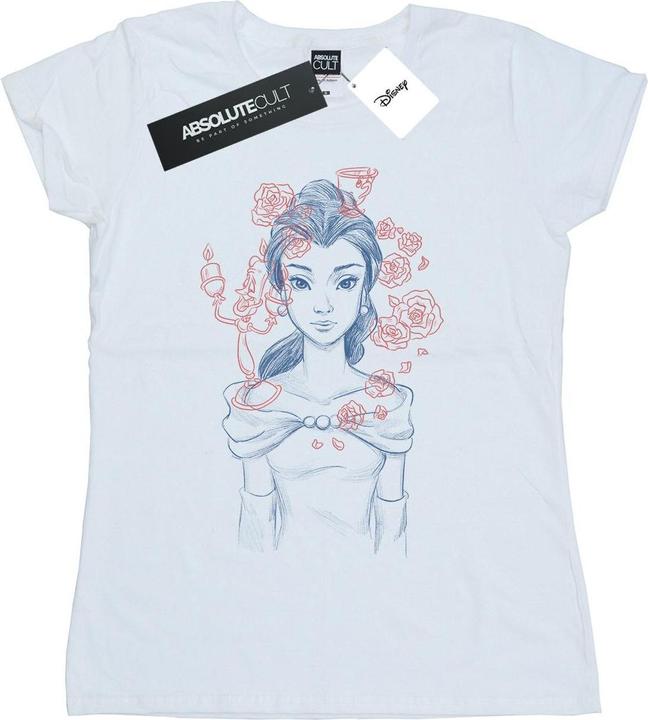 Immagine prodotto Disney Belle Lumiere Sketch Maglietta Donna (L)
