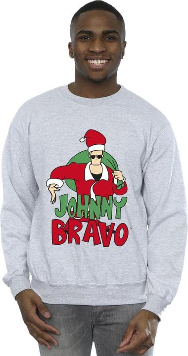 Actual product image Johnny Bravo Mens Johnny Christmas Sweatshirt (L)