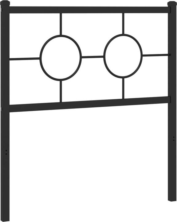 Produktbild VidaXL Kopfteil Bett Bettkopfteil Betthaupt Bettrückwand Metall Schwarz 75cm
