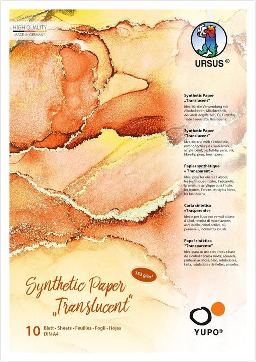 Ursus Tampone da pittura Yupo A4, 10 fogli (A4)