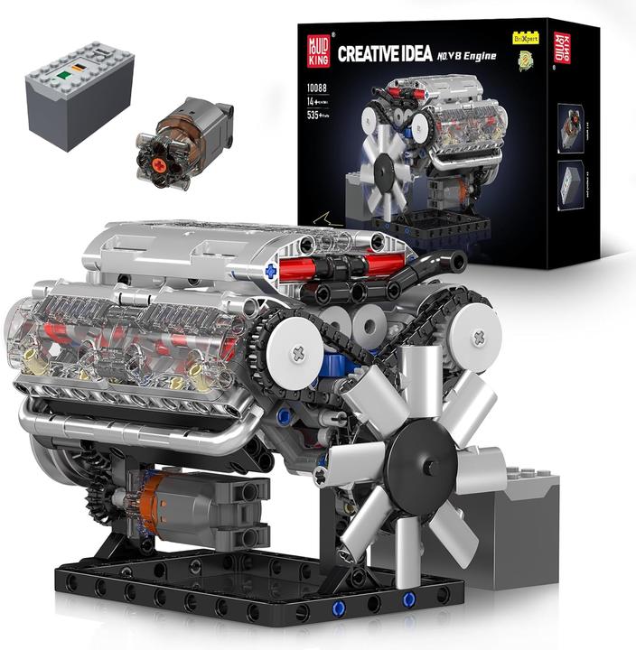 Actual product image Mould King 8-cylinder V-engine
