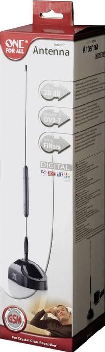 Image du produit One for All Indoor Dvbt Tube Antenna Euro 21l Lte (Antenne tige, 28 dB, DVB-T / -T2, DAB/DAB+)