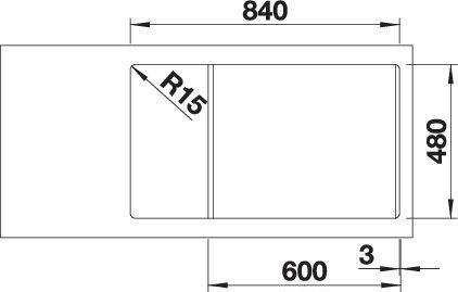 Produktbild Blanco Legra XL 6 S (Aufsatzspülbecken, 50 cm, 86 cm)