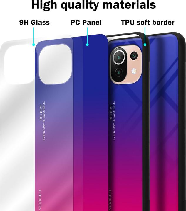 Immagine prodotto Cadorabo Manicotto per vetro in TPU a 2 colori (Xiaomi Mi 11 Lite, Xiaomi Mi 11 Lite 5G, Xiaomi Mi 11 Lite 5G NE)