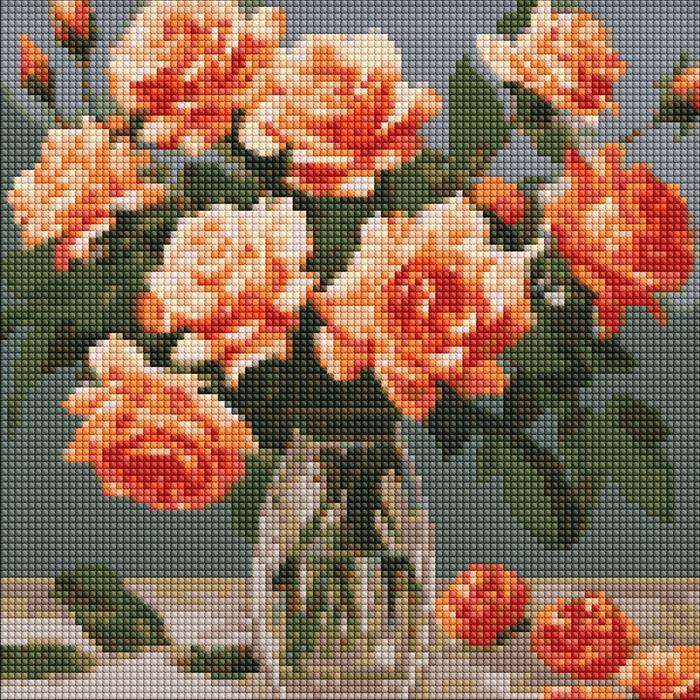 Immagine prodotto Ideyka Diamond Painting - verfeinerter Strauss mit Rahmen 30 x 30 cm