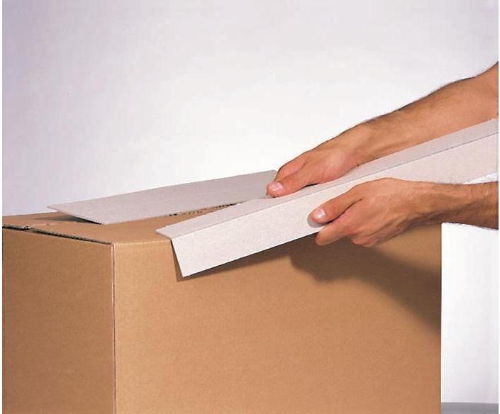Actual product image Transpak Edge protection strip dimensions 900x50x50mm thickness 3mm solid cardboard pre-grooved for folding