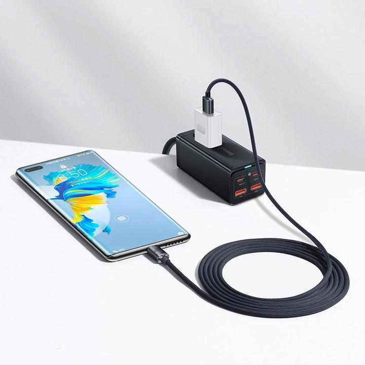 Actual product image Baseus Crystal Shine Series Fast Charging Data Cable USB to Type-C 100W 2m Blue (2 m, USB 2.0)