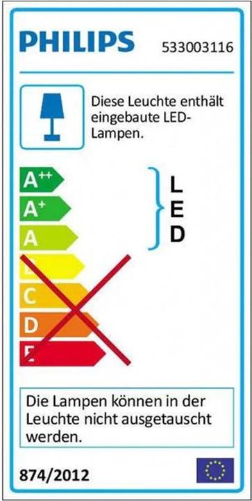 Energie-Label Philips MyLiving Phase (500 lm)