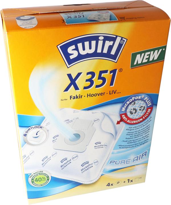 Produktbild Swirl Staubsaugerbeutel X351 (X350) MicroPor Plus für Hoover und LIV Staubsauger