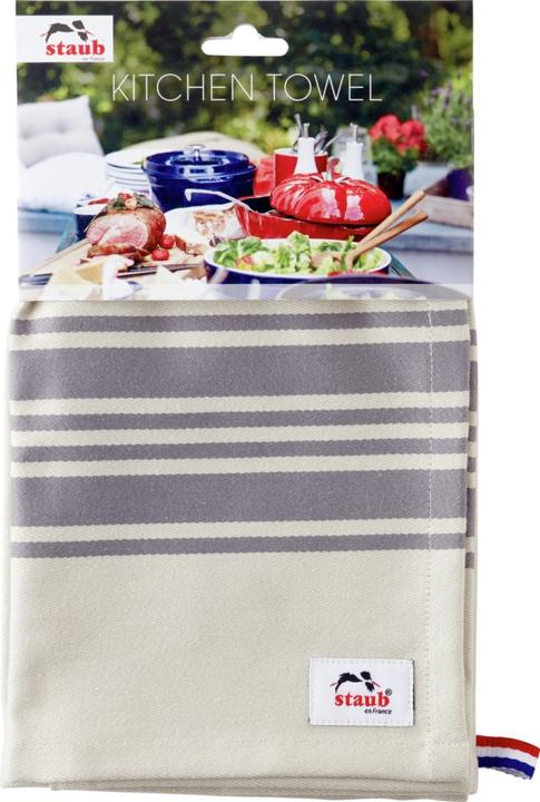 Actual product image Staub Tea towel, 50 x 70 cm, 100% cotton, Grey (50 x 70 cm)