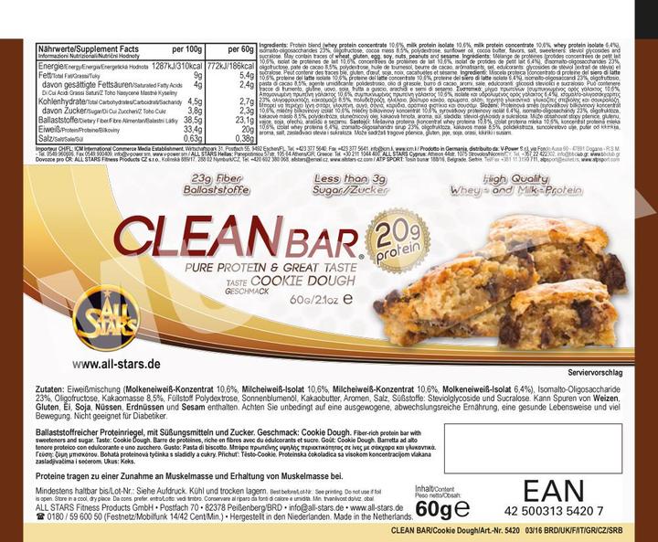 Actual product image All Stars Clean Bar (Cinnamon, 1 pcs., 60 g)
