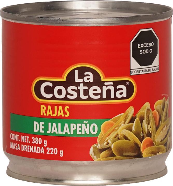 La Costeña Jalapeños du Chili Rajas verdes (380 g)