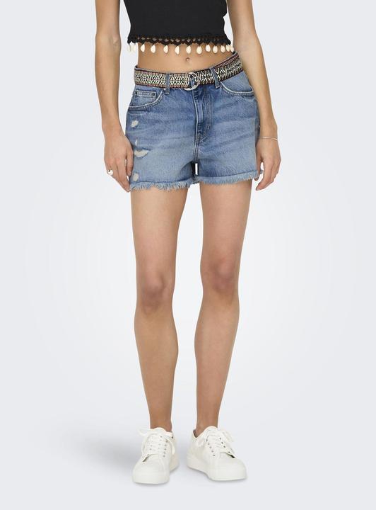 Produktbild Only ONLROBYN Hohe Taille Gerade geschnitten Jeans-Shorts Jeans-Shorts (XS)