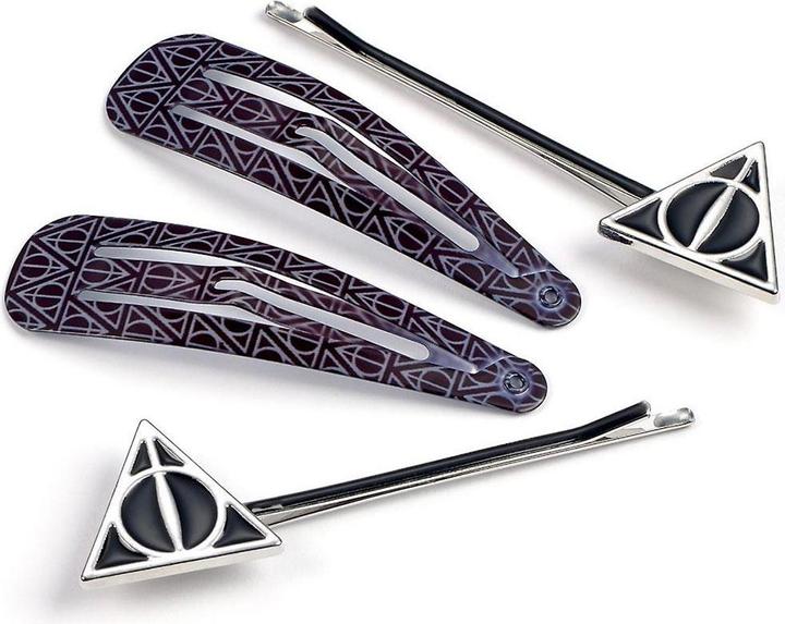 Actual product image Harry Potter Deathly Hallows hair clip set 4pack metal (4 pcs.)