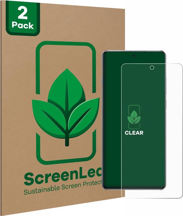 Produktbild ScreenLeaf Schutzfolie nachhaltiger Displayschutz Display Schutz Folie Klar Transparent (2 Stück, OnePlus 13R)