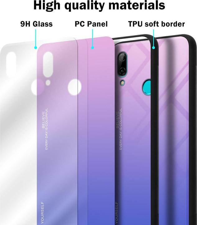 Productafbeelding Cadorabo TPU 2 kleuren glasdekking (Huawei P Smart (2019))