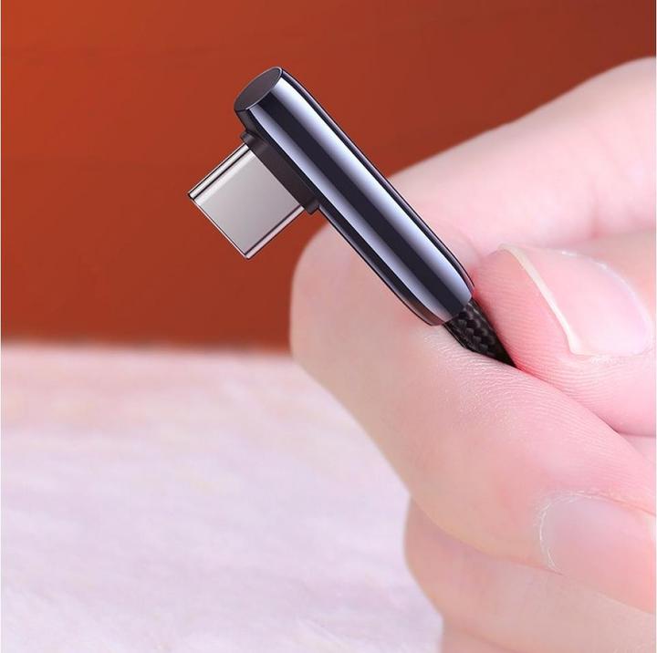 Actual product image Ugreen Cable USB to USB-C US317 Angled, 2m (black) (2 m, USB 2.0)