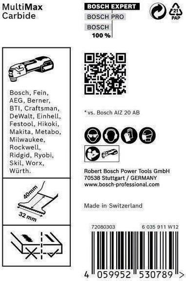 Actual product image Bosch Professional Zubehör EXPERT MultiMax AIZ 32 APIT blade for multifunction tools, 32 mm, 10 pieces