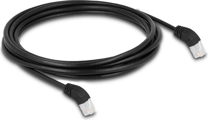 Produktbild Delock Patchkabel 45° oben gewinkelt Cat 6A, S/FTP, 3 m, Schwarz (S/FTP, CAT6a, 3 m)