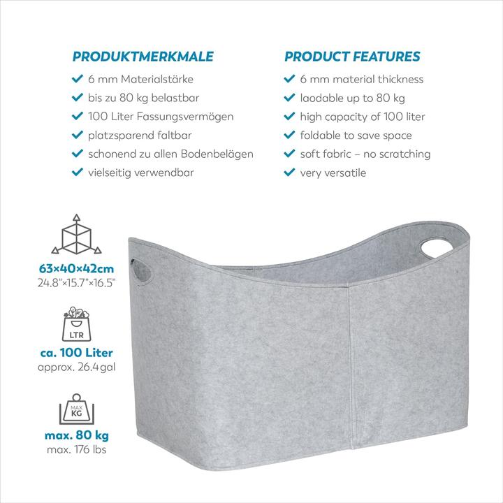 Produktbild Rubberneck Kaminholztasche (63 x 40 x 42 cm)
