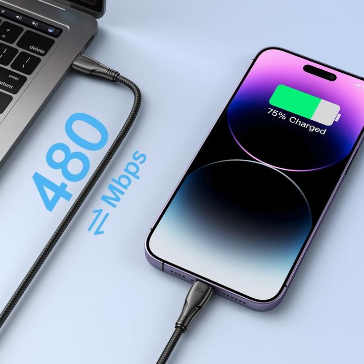 Actual product image Joyroom USB type C - Lightning (0.25 m, USB 2.0)